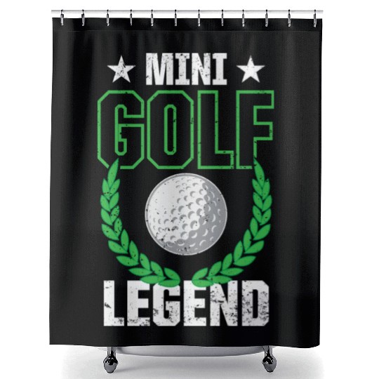 Funny Goofy Mini Golf Quotes Putt Putt Legend Shower Curtains