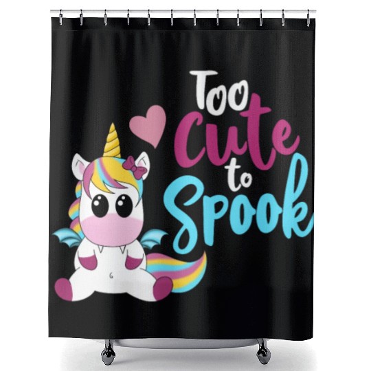 Bat Unicorn - Too cute to spook Shower Curtains