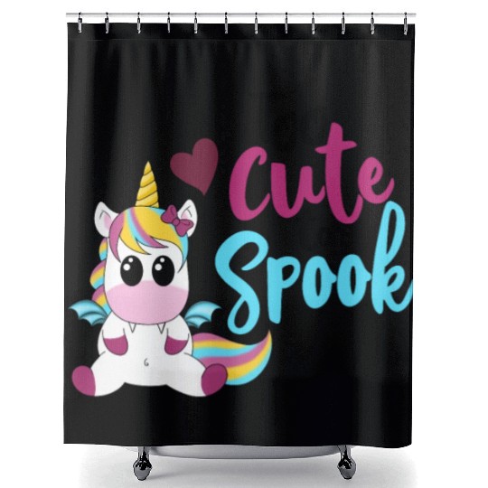 Bat Unicorn - Too cute to spook Shower Curtains