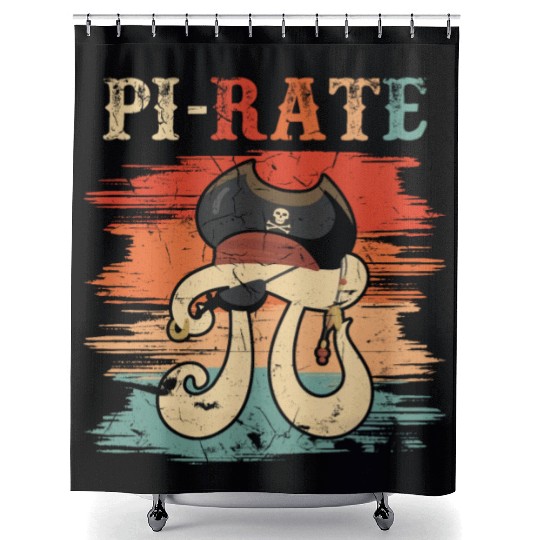 Pirate Pi Symbol 3.14 Math Lover Shower Curtains