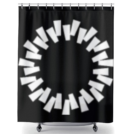 circle shape 4 Shower Curtains