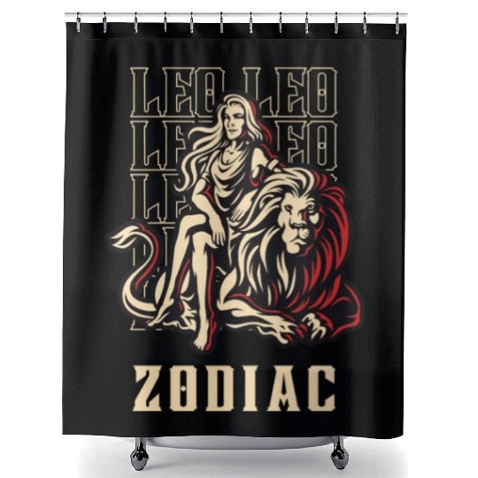 LION-ZODIAC Shower Curtains