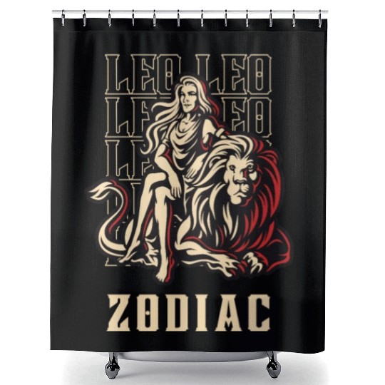 LION-ZODIAC Shower Curtains
