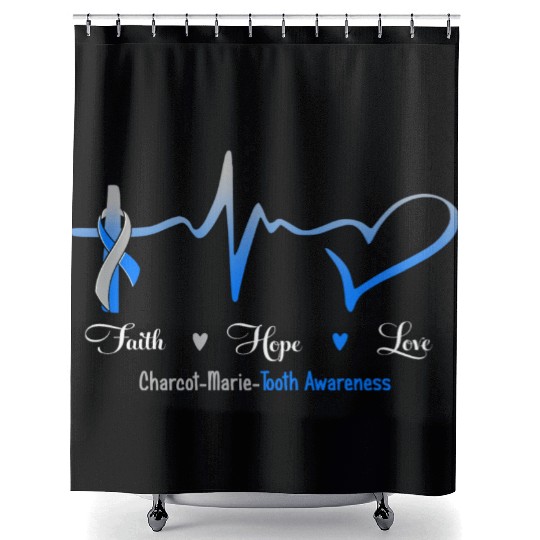 Faith Hope Love Charcot Marie Tooth Awareness Shower Curtains