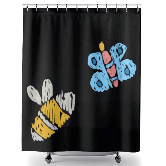 Bees & Butterflies Shower Curtains