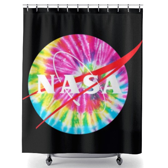 NASA Tie Dye Shower Curtains
