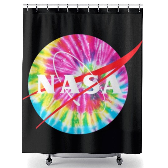 NASA Tie Dye Shower Curtains