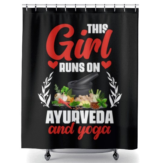 This Girl Runs On Alternative Medicine Healing Shower Curtains