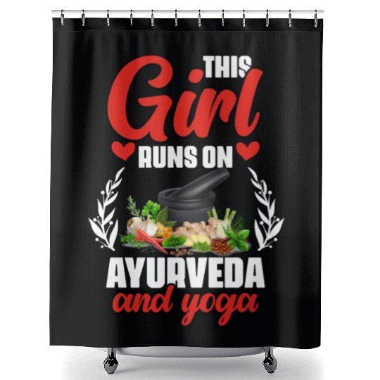This Girl Runs On Alternative Medicine Healing Shower Curtains