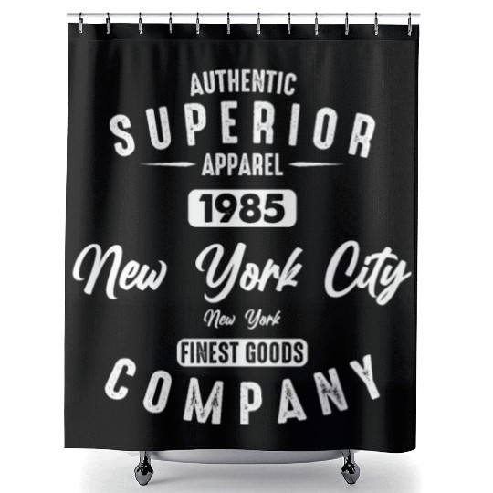 New York City Born In 1985 Vintage Birthday Shower Curtains