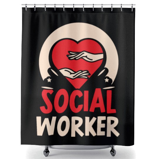 Social Worker Work Graduation Job Shower Curtains