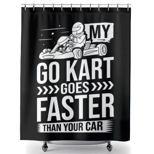 Go Kart Racing Indoor Karting Racer Electric Shower Curtains