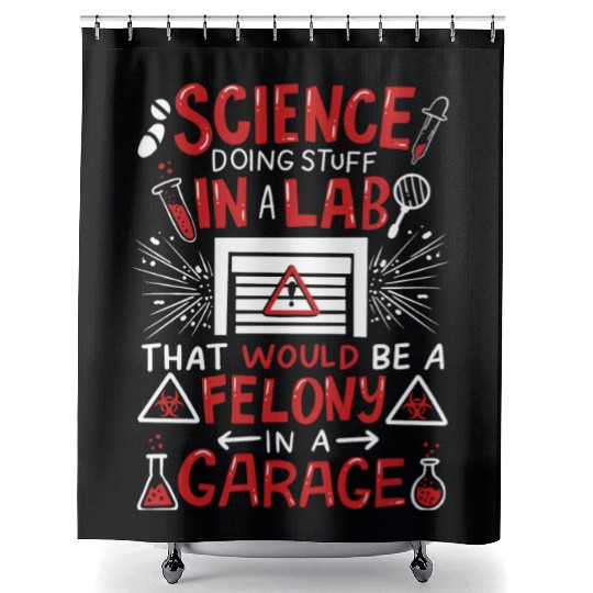 Science Stuff In A Laboratory Chemical Experiment Shower Curtains