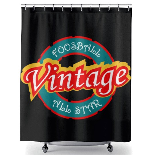 Foosball vintage all star Shower Curtains
