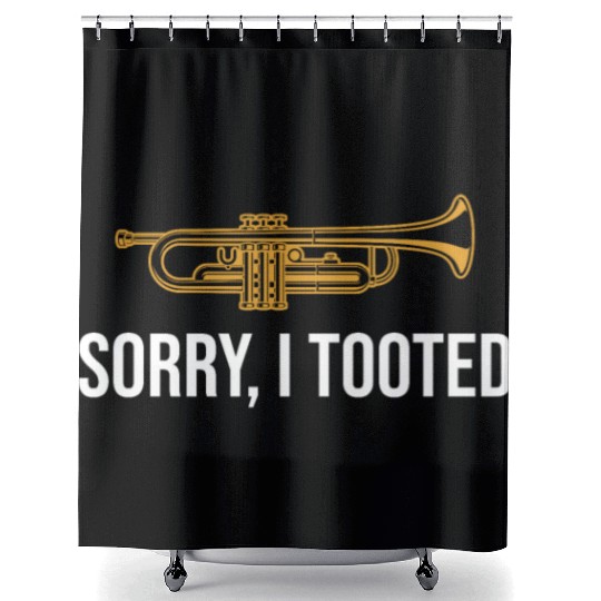 Trumpeter Outfit For Trumpet Player Music Band Shower Curtains