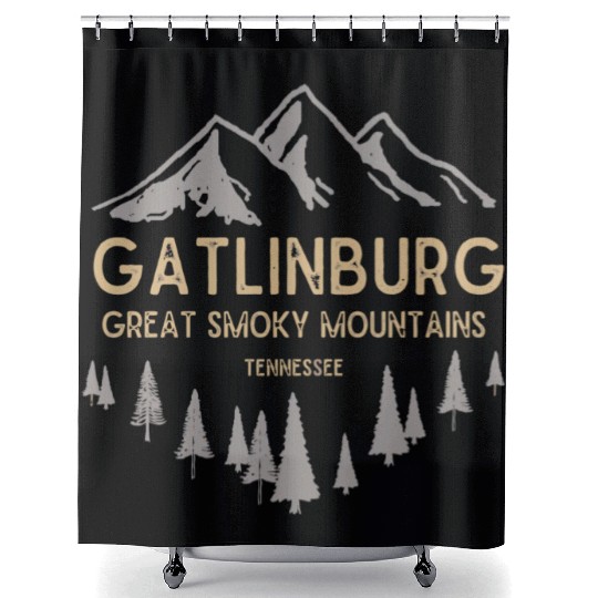 Gatlinburg Tennessee Great Smoky Mountains Vintage Shower Curtains