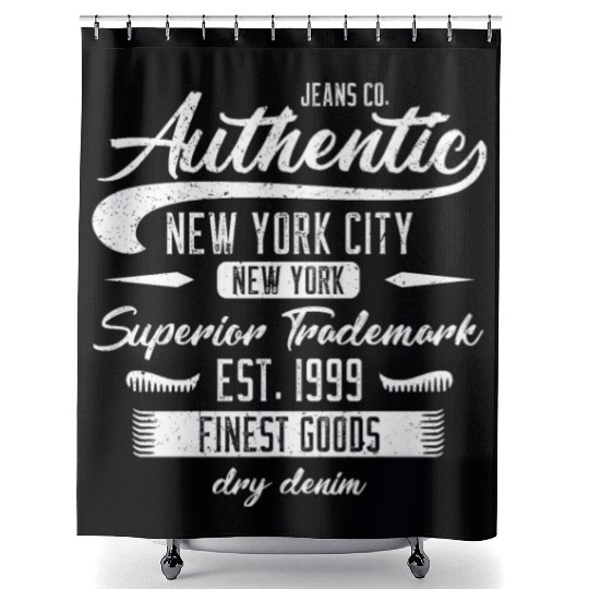New York City Born In 1999 Vintage Birthday Shower Curtains