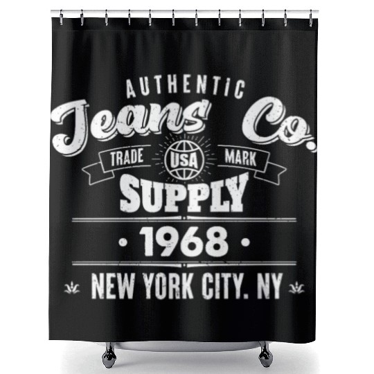 New York City Born In 1968 Vintage Birthday Shower Curtains