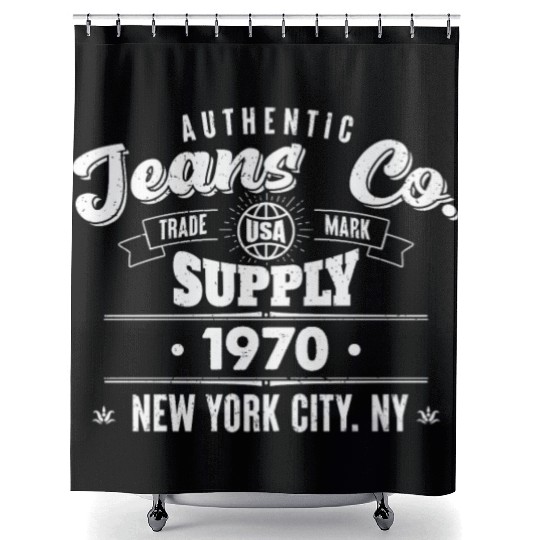 New York City Born In 1970 Vintage Birthday Shower Curtains