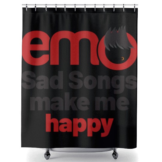 emo - Sad songs make me Happy | Emo clothes | Emoc Shower Curtains