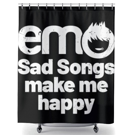 emo - Sad songs make me Happy | Emo clothes | Emoc Shower Curtains