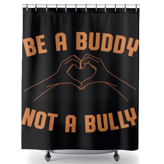Be A Buddy Not A Bully Orange Unity Day Bullying P Shower Curtains
