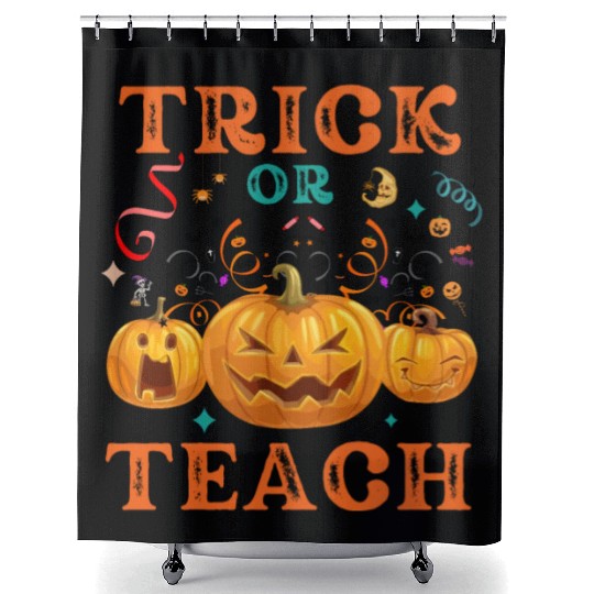 Trick Or Teach Halloween Teacher Life Shower Curtains