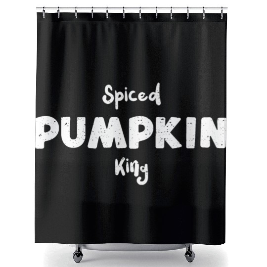 Spiced Pumpkin King - Pumpkin Shower Curtains