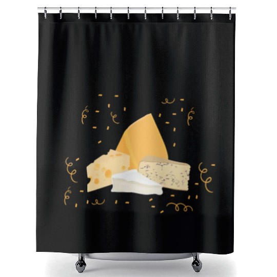 Super Cheesy Birthday Party Natal Day Cheese Shower Curtains