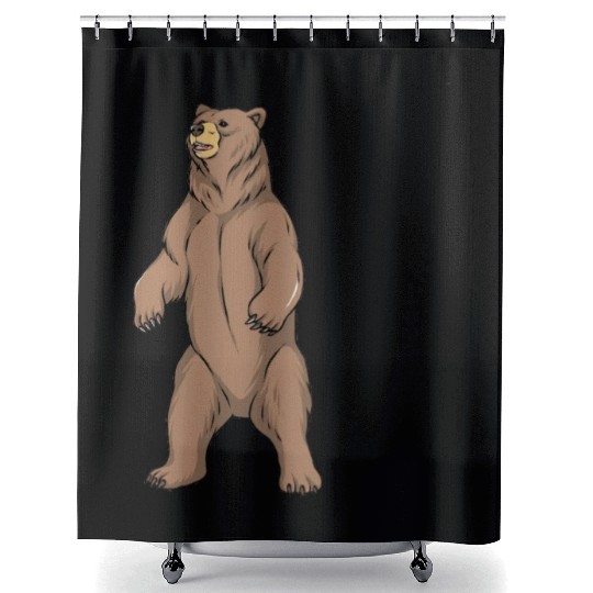 grizzly bear Shower Curtains