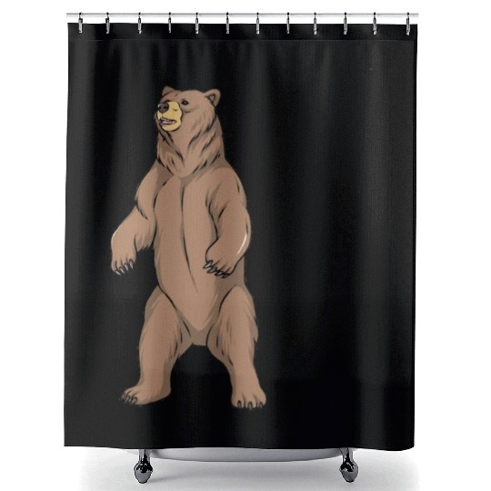 grizzly bear Shower Curtains