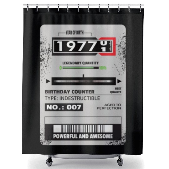 electricity meter birthday 1977 electrician gift Shower Curtains