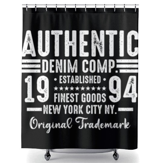 New York City Born In 1994 Vintage Birthday Shower Curtains