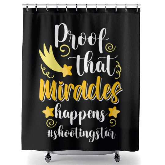Shooting Star Moon Wishes Shower Curtains