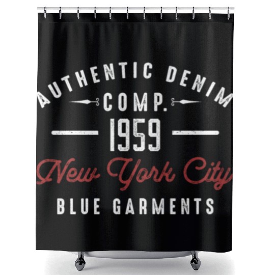 New York City Born In 1959 Vintage Birthday Shower Curtains