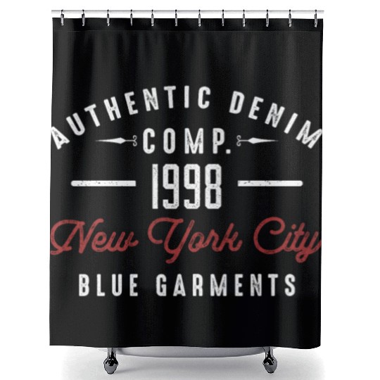 New York City Born In 1998 Vintage Birthday Shower Curtains