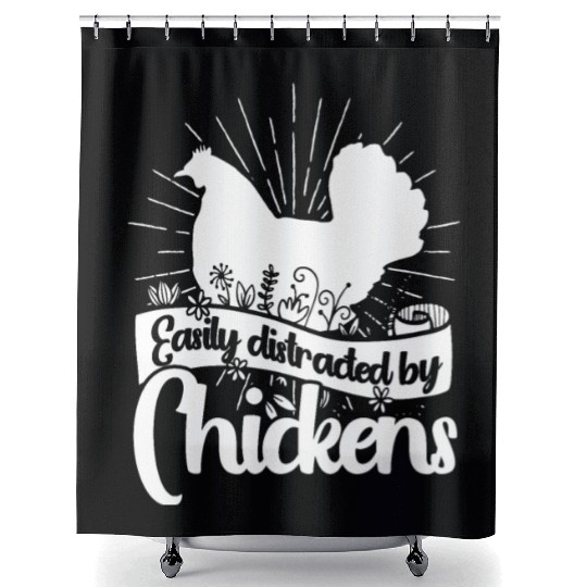 Chickens Rooster Chicken Farmer Hen Poultry Cock Shower Curtains