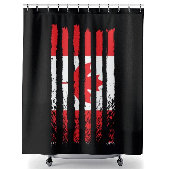 Viva Canada flag love proud canadian people design Shower Curtains