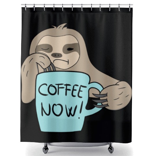 Sloth Stack cofee now ! Shower Curtains