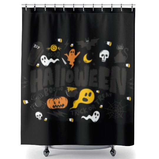 Halloween Trick Or Treat Shower Curtains