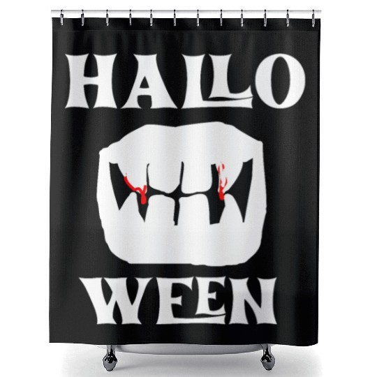 Mouth of a vampire - halloween Shower Curtains