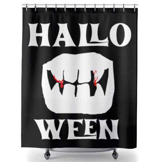 Mouth of a vampire - halloween Shower Curtains