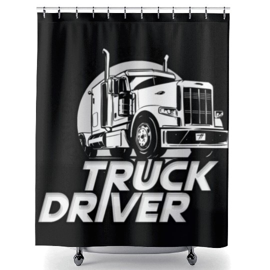 Truck driver, King of the road Shower Curtains