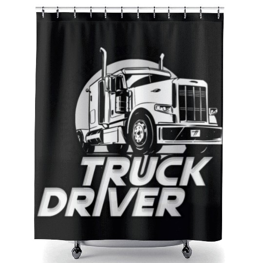 Truck driver, King of the road Shower Curtains