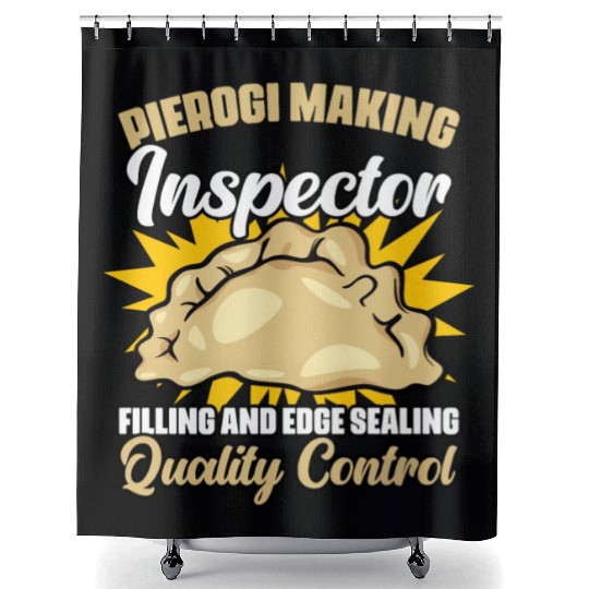 Pierogi Making Funny Polish Dumpling Food Maker Shower Curtains