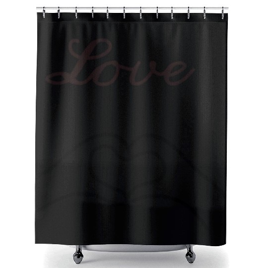 love with heart from couple hand Shower Curtains