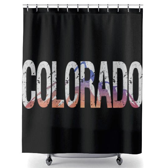 COLORADO Rocky Mountains Nature Lover Camper Hiker Shower Curtains