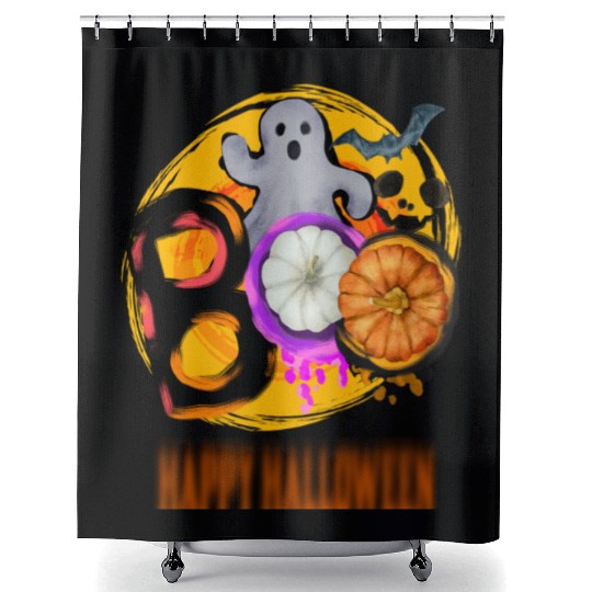 Happy Halloween. Shower Curtains