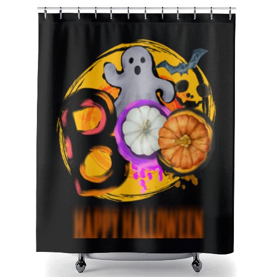 Happy Halloween. Shower Curtains