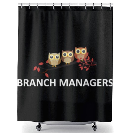 Branch Managers Cute Owls Owl Lover Bird Watcher Shower Curtains
